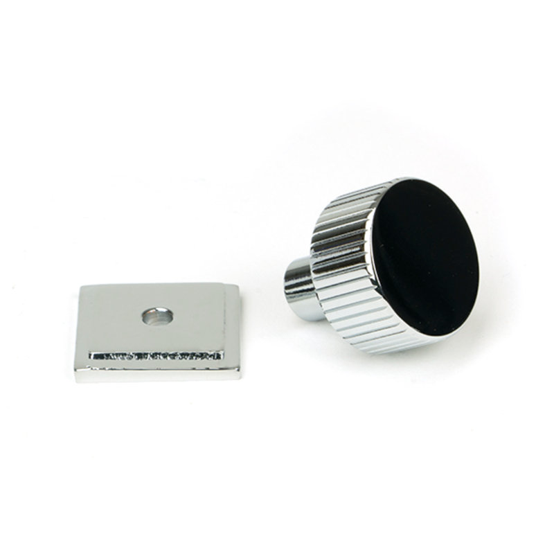 30mm Square Knob, Polished Chrome