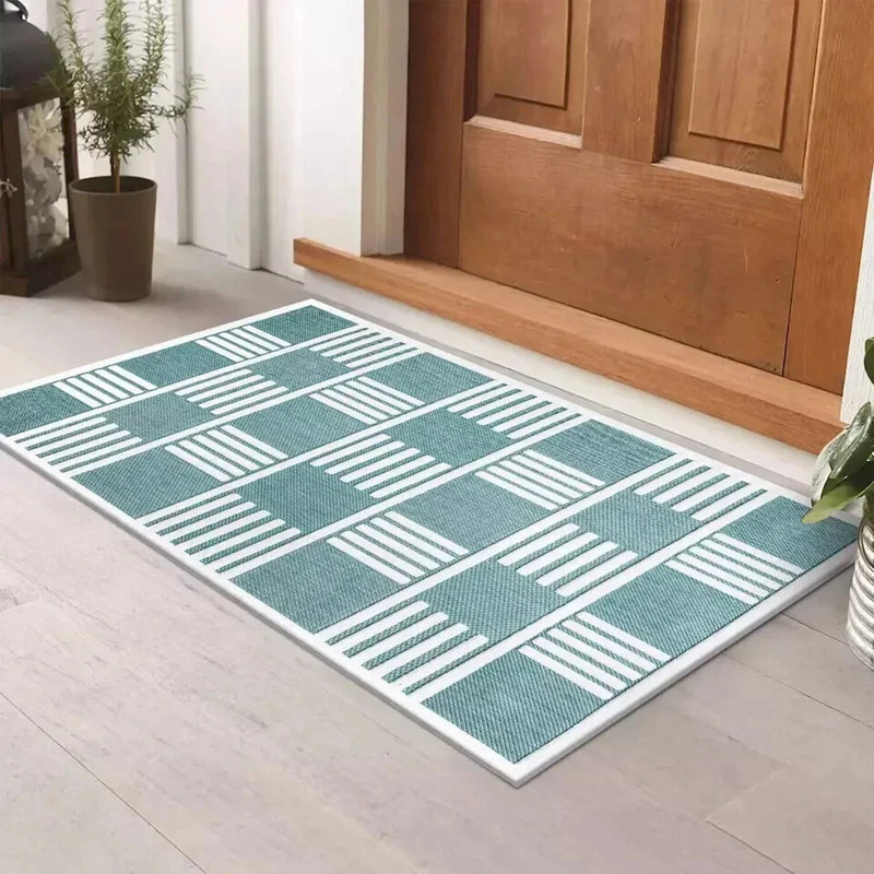 Modern Non-Slip Area Rugs – Emerald Cream – Living Room, Hallway Runner, Kitchen & Door Mat – Multiple Sizes