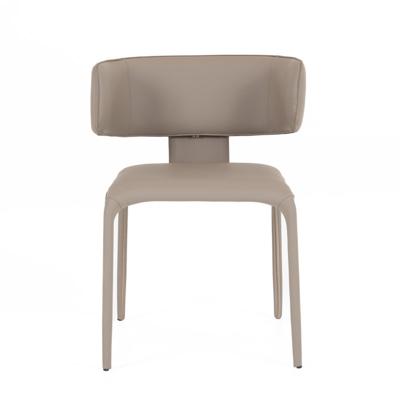 Chaise d'appoint rembourrée Leannah, Gris