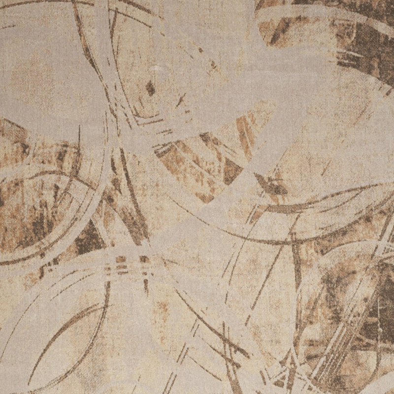 Tapis oriental doré tissé à la machine 7 pi x 9 pi