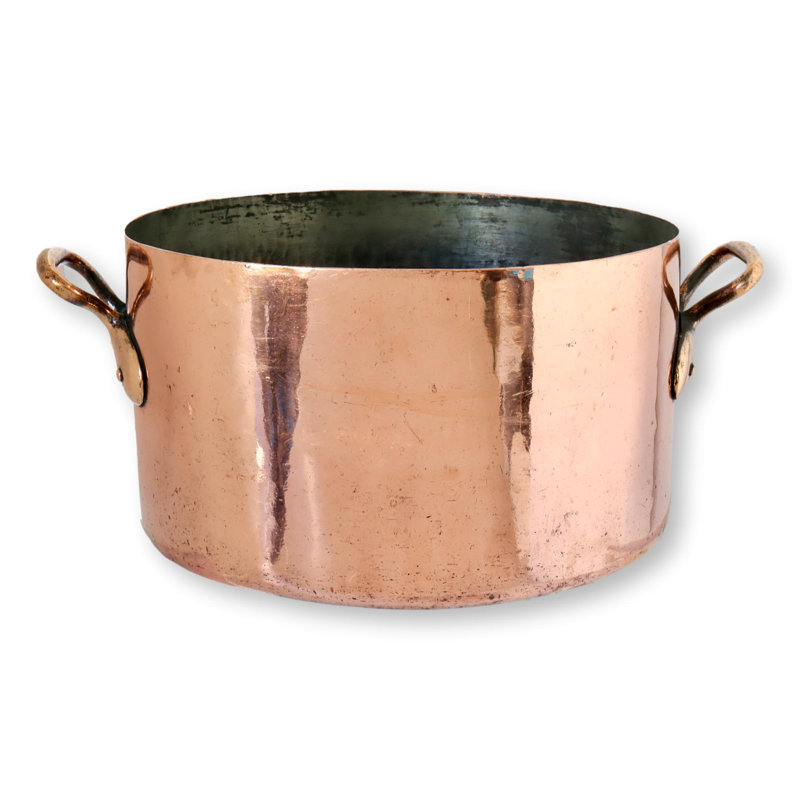 Large Antique Copper Boiling Pot