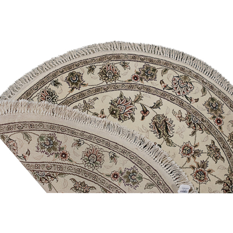 High-Quality Hand-Knotted Ivory Area Rug