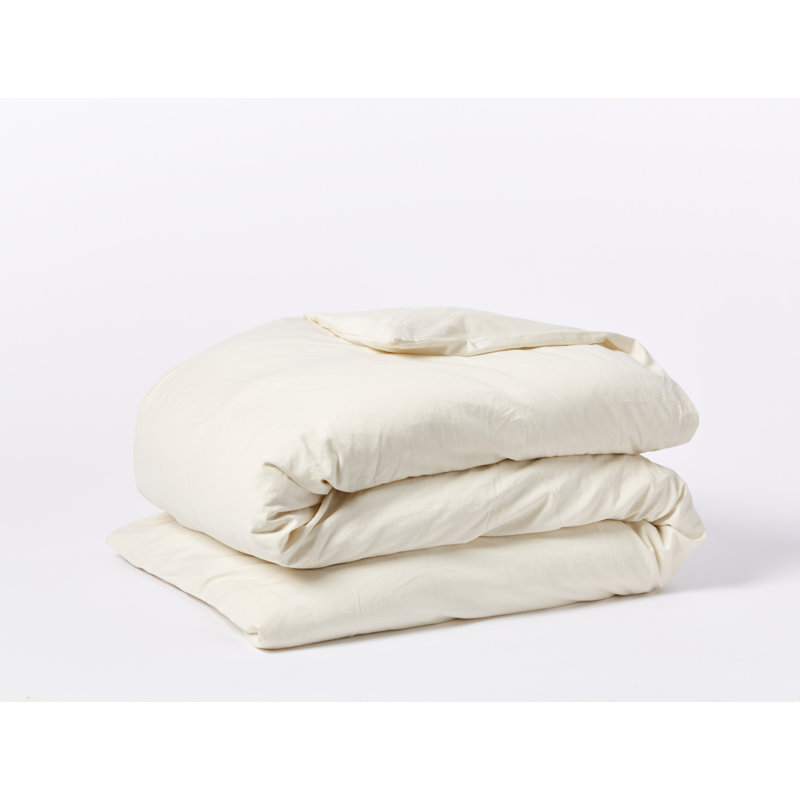 Relaxed Sateen Duvet Cover, Undyed, Twin Duvet Cover