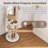 Freestanding Coat Rack, Wood Rotary Coat Hall Tree Stand With 3 Tiers Storage Display Shelf And 6 Hanging Handles For Entryway Bedroom Corner Office Garment Clothes Holder-1409697894