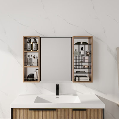 Armoire de salle de bain avec miroir et rangement