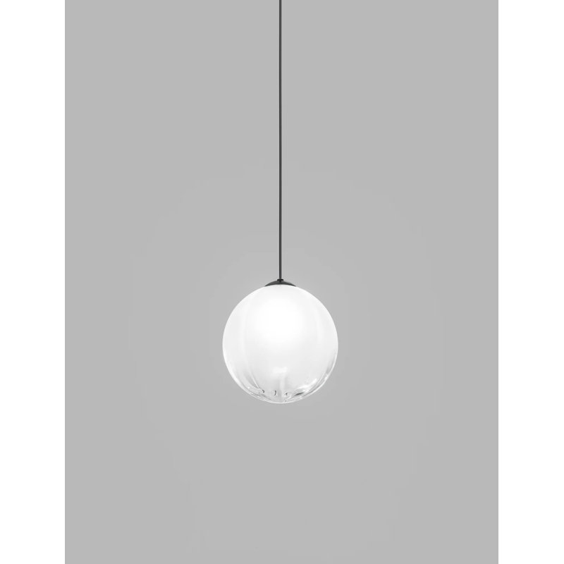 Puppet Suspension P Smoky Transparent Glossy Chrome G9 Ul, White, 90" H x 11" W x 11" D, Matte Black