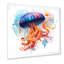 Orange et méduse bleue Jive III - art mural méduse-954125365-987211891