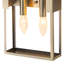 Luminaire de salle de bain 4 lumières Tuscany en bronze, structure de salle de bain à cadre géométrique traditionnel répertorié ETL, base candélabre E12 de 60 W maximum