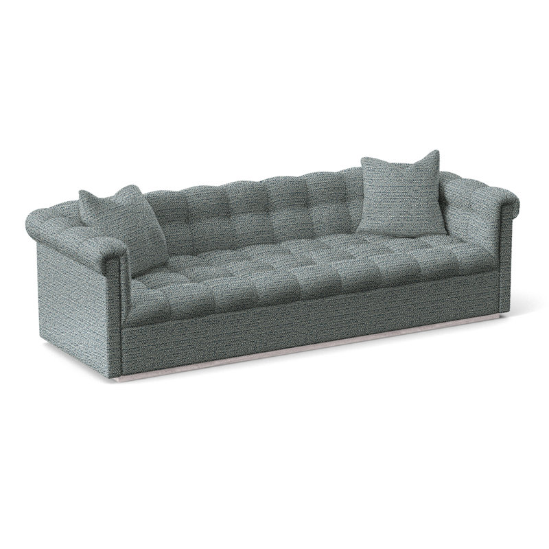 Thom Filicia Home Sofa, Tuck Cobalt, Dove Gray