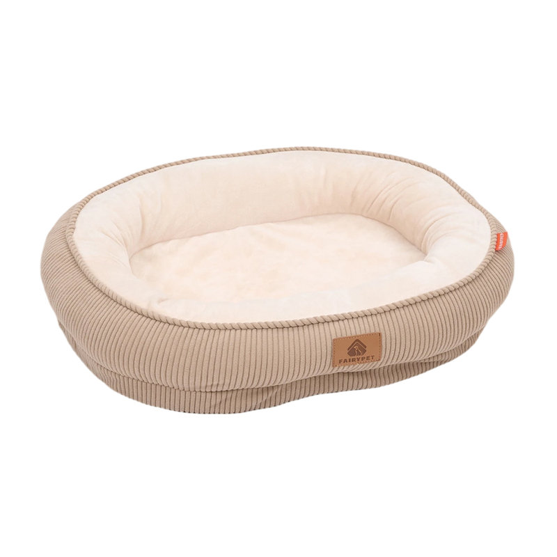 Polyester Pet Bed, Brown, 12.5cm H x 60cm W x 50cm D