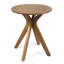 Table d'extérieur en bois de 27,5 po, finition pour patio, cour et barbecue, finition lisse, résistante aux intempéries