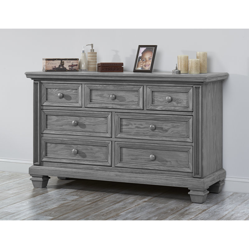 Richmond 7 Drawer Dresser, Brushed Grey
