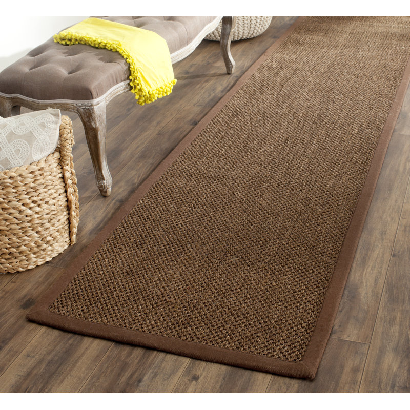 Tapis brun en jute / sisal, Tapis de couloir 2 pi x 6 pi