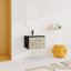 Meuble-lavabo flottant mural avec lavabo en céramique et porte d'armoire à fermeture en douceur, ensemble KD-782164545