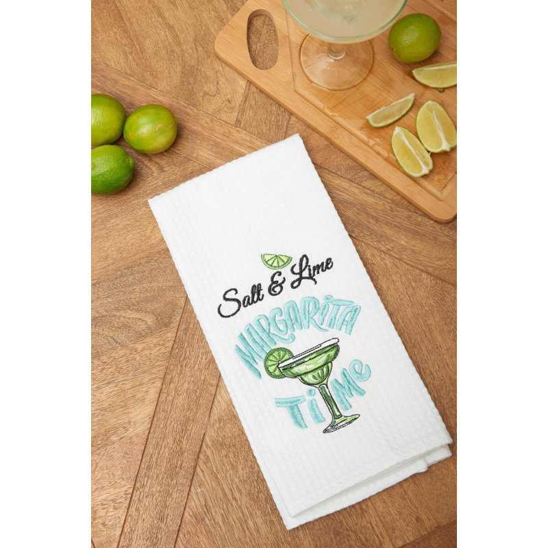 Torchon "Salt & Lime It's Margarita Time" Waffle Weave