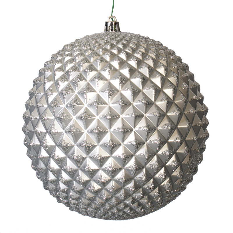 Ornement boule Durian Glitter, Argent
