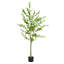 76" Artificial Enkianthus Tree with Black Plastic Pot