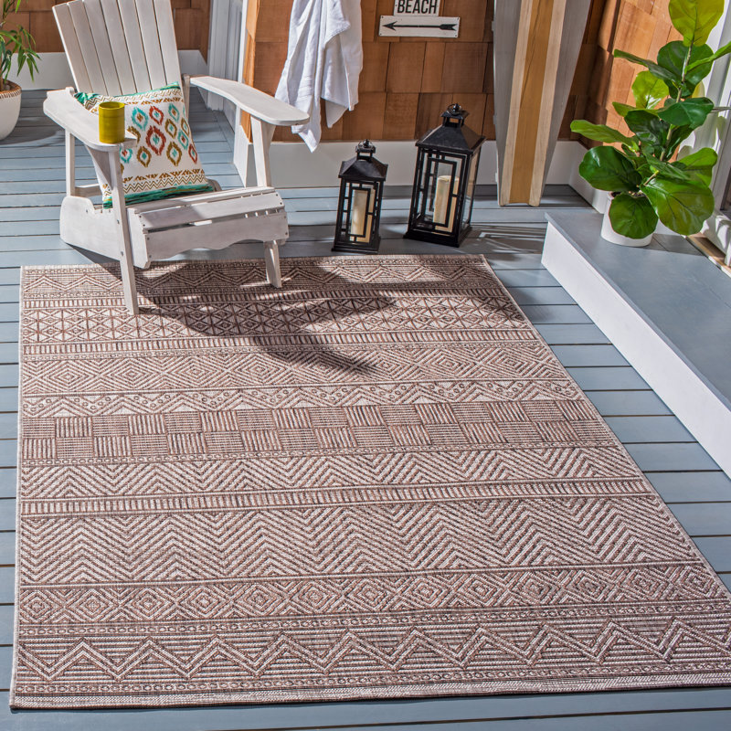 Harraj Performance Southwestern Indoor/Outdoor Area Rug, Rectangle 4' x 5'7"