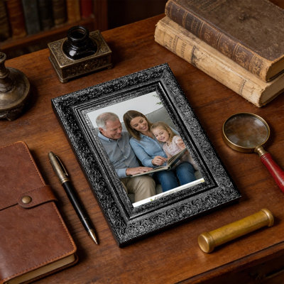 Black 1PC Gallery Inspired Picture Frame for 11" x 14" Photos and Office Shelf Styling