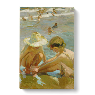 The Wounded Foot by Joaquin Sorolla Y Bastida - Wrapped Canvas Painting