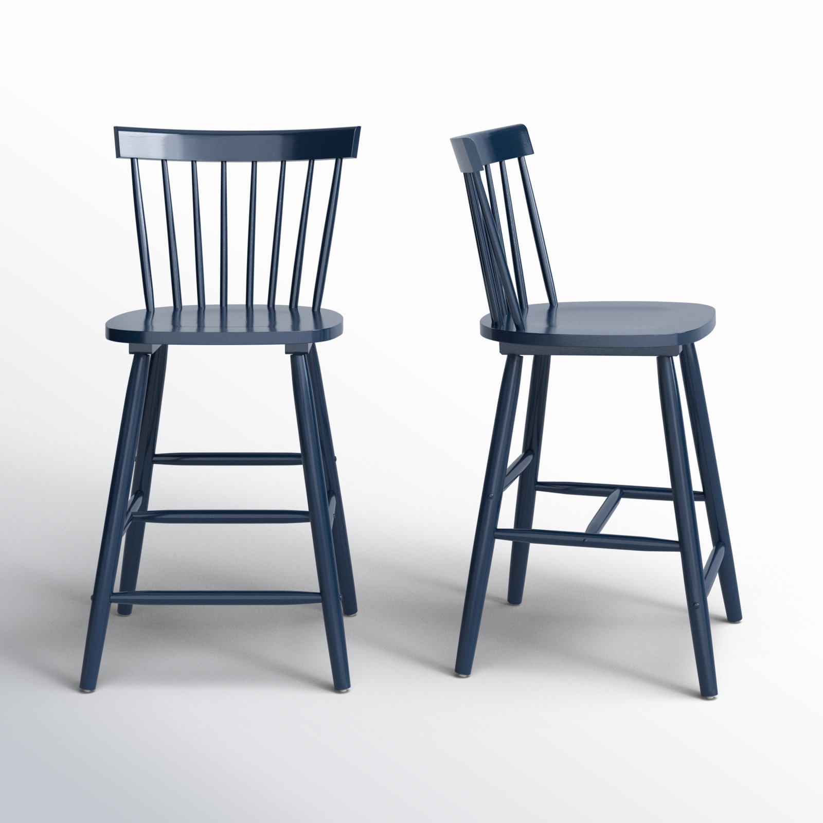 Stacee Bar Stool, Counter Stool (24" Seat Height), Navy