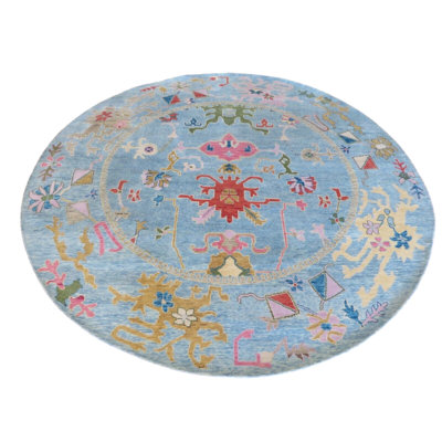 One-of-a-Kind 10' Wool Area Rug in Sky Blue