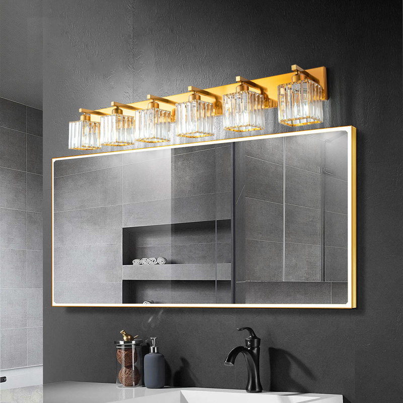 Lanceton Dimmable Vanity Light, Gold, 6 Lights