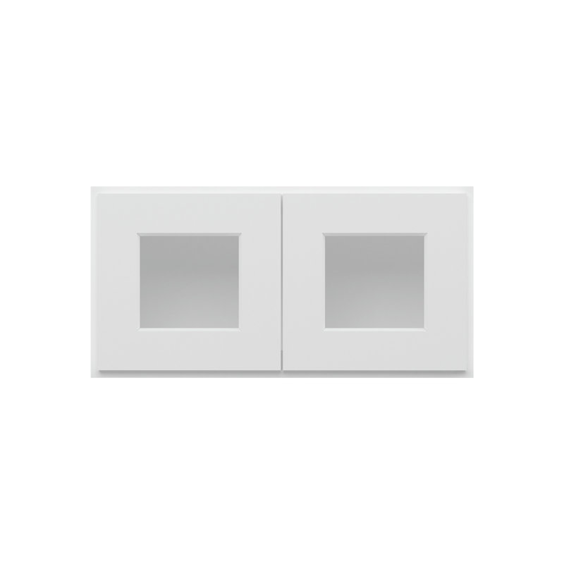 Meuble de cuisine mural, 2 portes, vitres non comprises, à monter soi-même, 30,5 cm (P) x 61 cm (L) x 30,5 cm (H), blanc, 24"