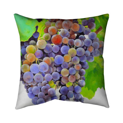 Bunch of grapes - 16"x16" Throw pillow cover - Poly twill - Print on demand