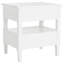 Table de chevet 24 po Laga - table de chambre contemporaine avec 2 tiroirs, quincaillerie argentée et finition neutre-19444913