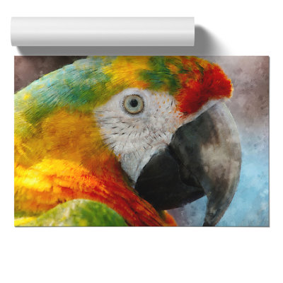 A Macaw Parrot Painting - Frameless Print