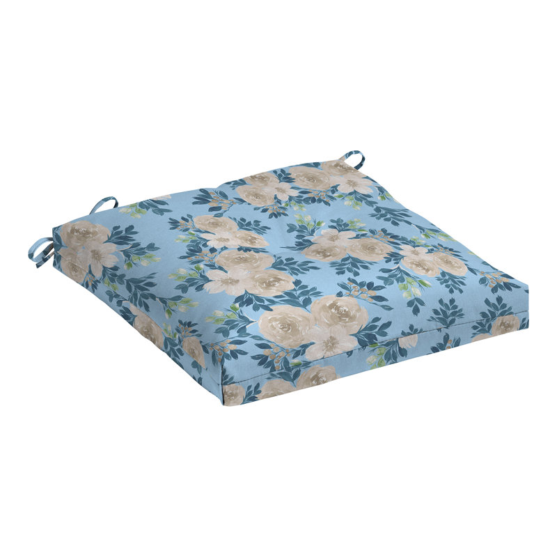 ARDEN x Alexandra Kay Plush Modern Tufted Polyfill Seat Cushion, 20 x 20, Backroad Blossom Blue