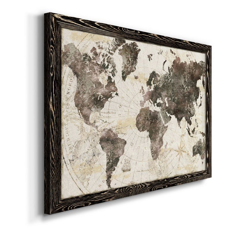 Terra Nova - peinture sur toile encadrée, Toile encadrée noire, H 20 po x l 17 po x P 1,5 po