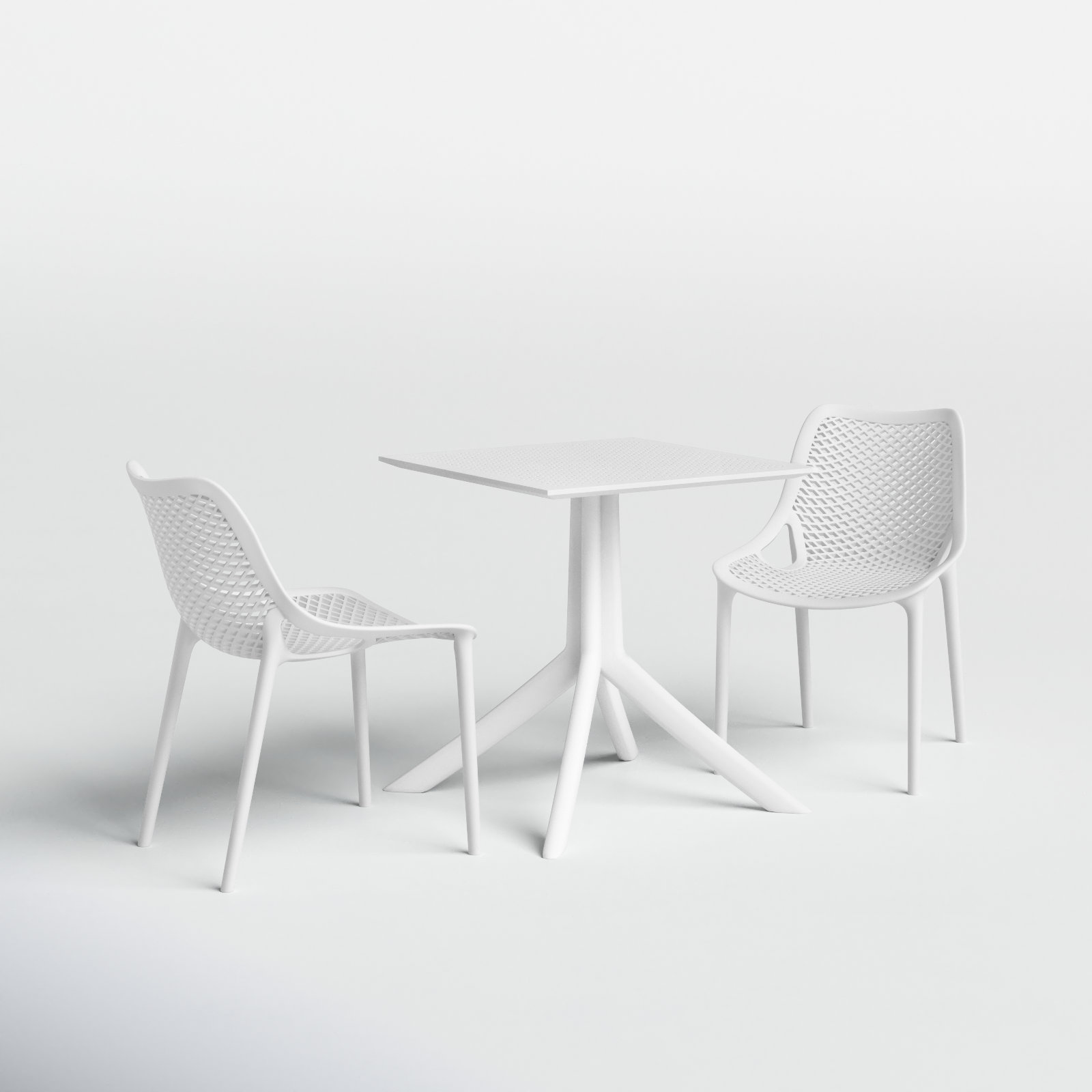 Asherton 24" Patio Bistro Set, White