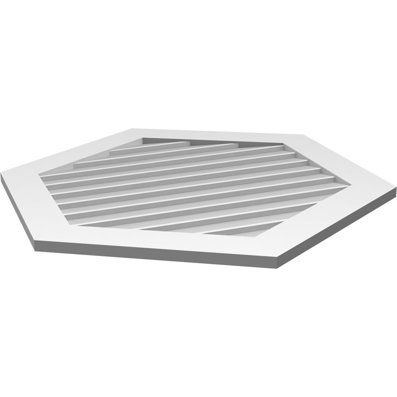 Ventilé vertical à pignon vertical 7/12 po, H 38 po x l 34 po x P 1 po
