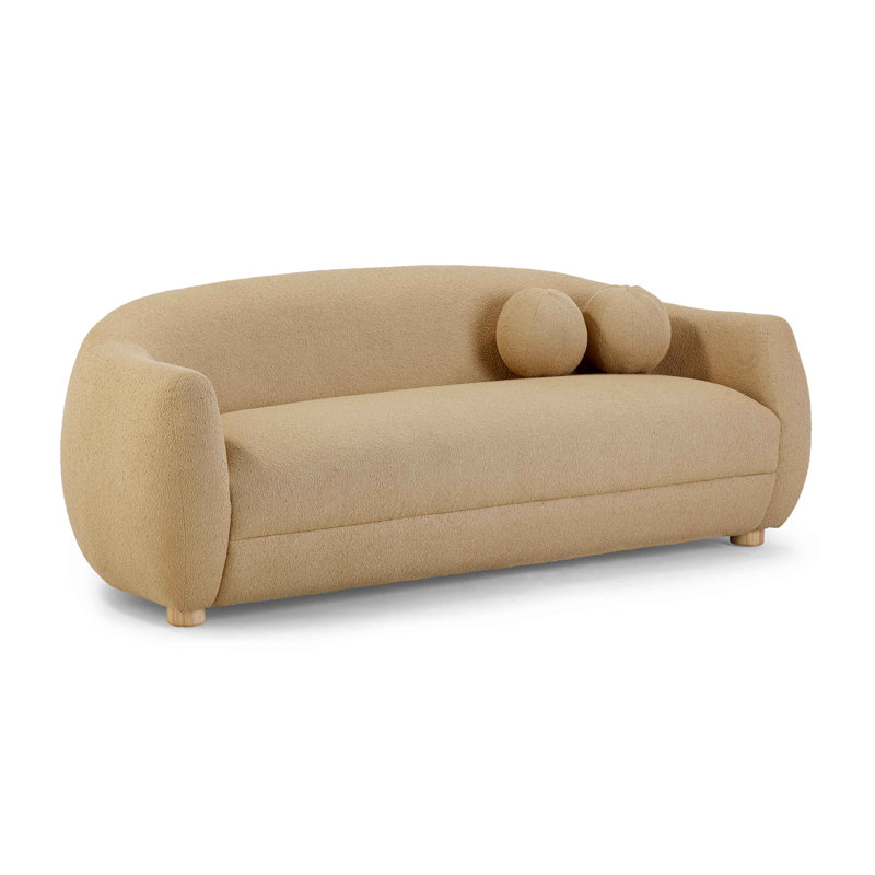 Canapé Tov Furniture Judy Honey Boucle, Brun miel