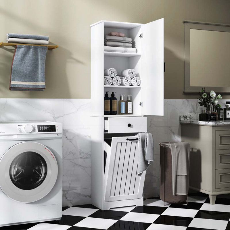 Armoire de rangement pour salle de bain avec 1 armoire de rangement et 1 tiroir