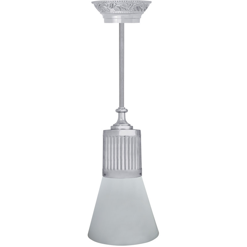 Foshee Glass LED Semi Flush Mount, Bright Chrome