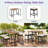 5-piece Outdoor Dining Table Sets Included 1 Foldable Table And Stools With Cushions-1518900120