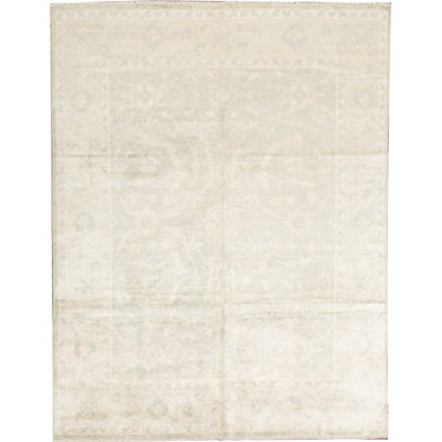 Hand-Knotted High-Quality Green Area Rug