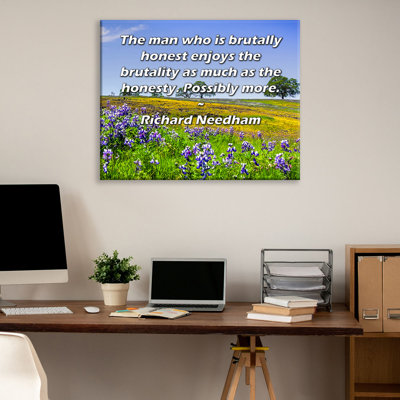 ArtsyQuotes Gallery Wrapped Canvas By Richard Needham: "The man who is brutally honest enjoys the brutality as much as the honesty. Possibly more."