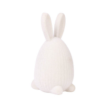 Flocked Easter Egg Rabbits Ornament