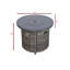 Table de foyer d'extérieur en aluminium avec couvercle Bowerman H 25 po x l 32 po-1919004544