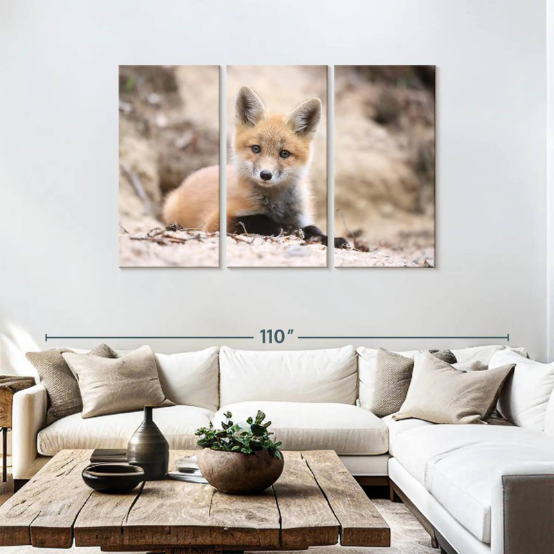 Brampt Little Brown Fox, 48" H x 74" W