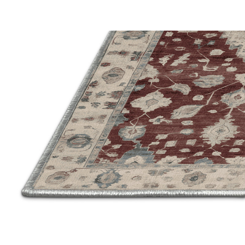 Machine Washable Overdyed Beige Area Rug, Round 8'