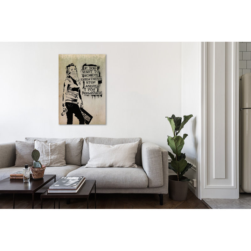 Greatness II by Banksy - Wrapped Canvas Print, 46cm H x 30cm W x 4cm D