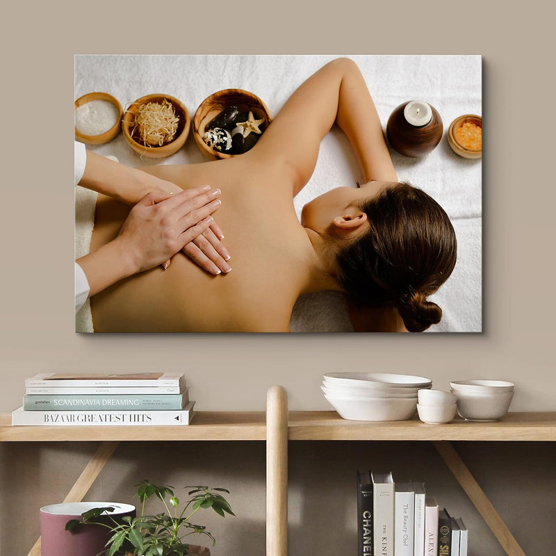 «Yoga Massage Zen Spa Meditation Sea Star Epsom Salt Nature Wilderness», reproduction sur toile tendue