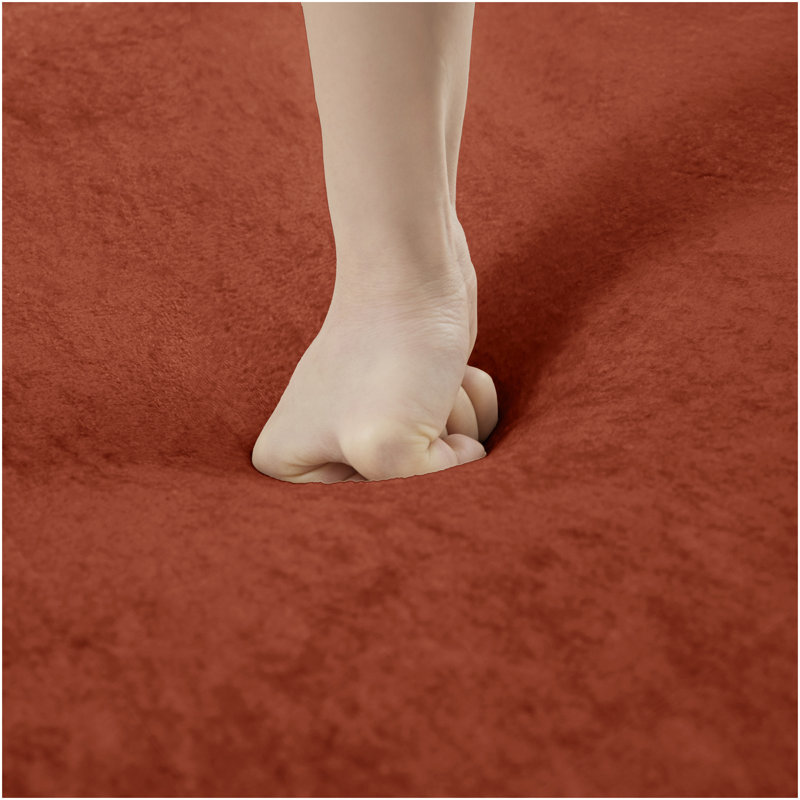 Canapé en velours LSF - brun rouge, Orienté vers la gauche, Rouge / Brun