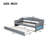 Upholstered Twin XL Daybed with LED Light Strip and Pull-Out Trundle – Gray Space-Saving Bedroom Furniture