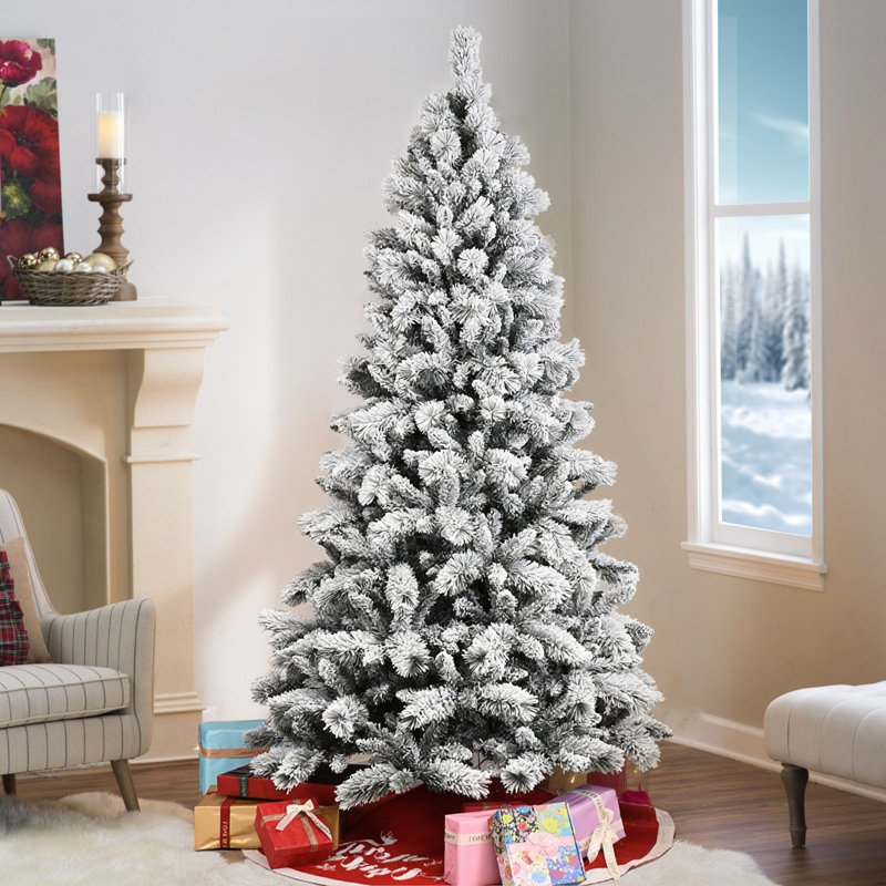  Arbre de Noël artificiel enneigé, 9'